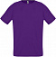 Футболка унисекс SPORTY 140 темно-фиолетовая с логотипом в Астрахани заказать по выгодной цене в кибермаркете AvroraStore
