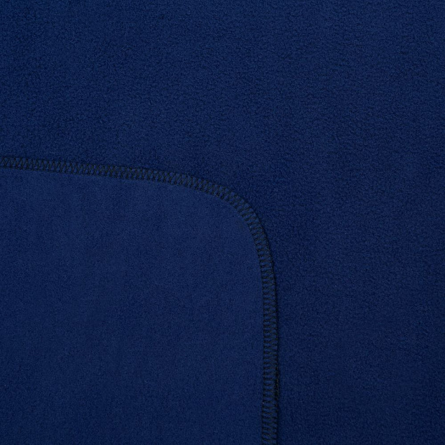 Флисовый плед Warm&Peace, синий с логотипом в Астрахани заказать по выгодной цене в кибермаркете AvroraStore