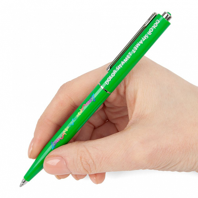 Ручка шариковая Senator Point ver. 2, зеленая с логотипом в Астрахани заказать по выгодной цене в кибермаркете AvroraStore