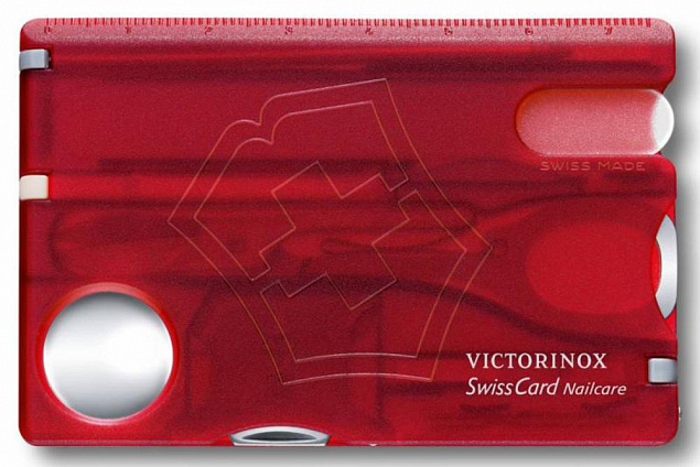 Набор инструментов SwissCard Nailcare, красный с логотипом в Астрахани заказать по выгодной цене в кибермаркете AvroraStore