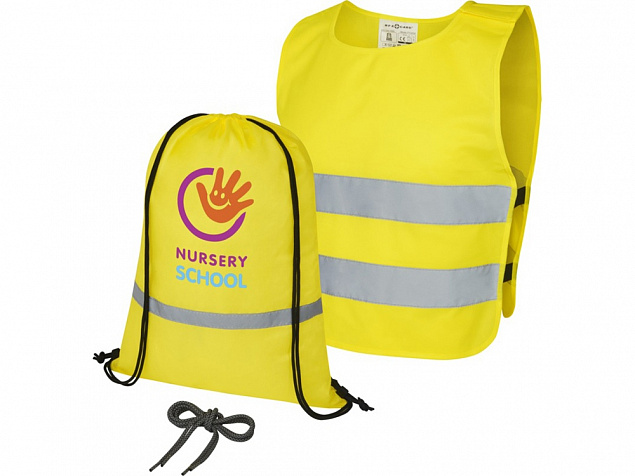 Ingeborg Комплект для безопасности и видимости для детей 7–12 лет, неоново-желтый с логотипом в Астрахани заказать по выгодной цене в кибермаркете AvroraStore