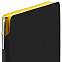 Ежедневник Flexpen Black, недатированный, черный с желтым с логотипом в Астрахани заказать по выгодной цене в кибермаркете AvroraStore