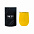 Набор Cofer Tube CO12 black, желтый с логотипом в Астрахани заказать по выгодной цене в кибермаркете AvroraStore