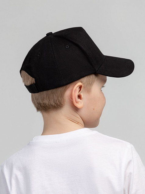 Бейсболка детская Standard Kids, черная с логотипом в Астрахани заказать по выгодной цене в кибермаркете AvroraStore