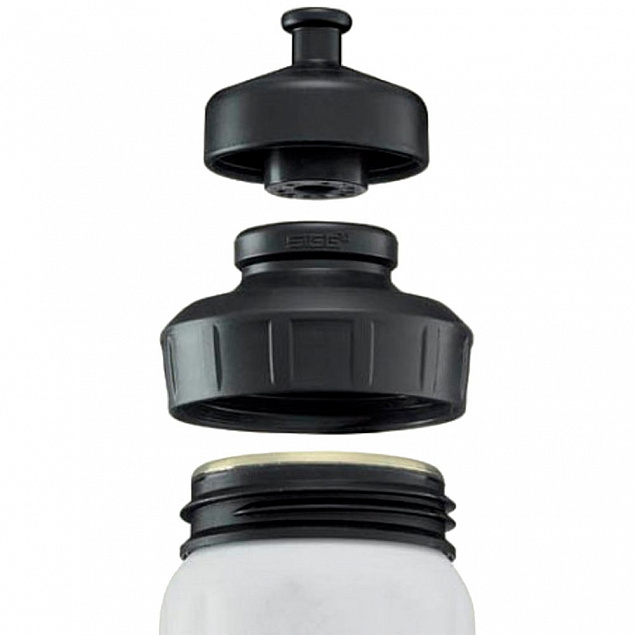 Бутылка для воды WMB Sports, черная с логотипом в Астрахани заказать по выгодной цене в кибермаркете AvroraStore
