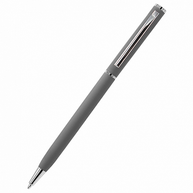 Ручка шариковая металлическая Tinny Soft - Серый CC с логотипом в Астрахани заказать по выгодной цене в кибермаркете AvroraStore
