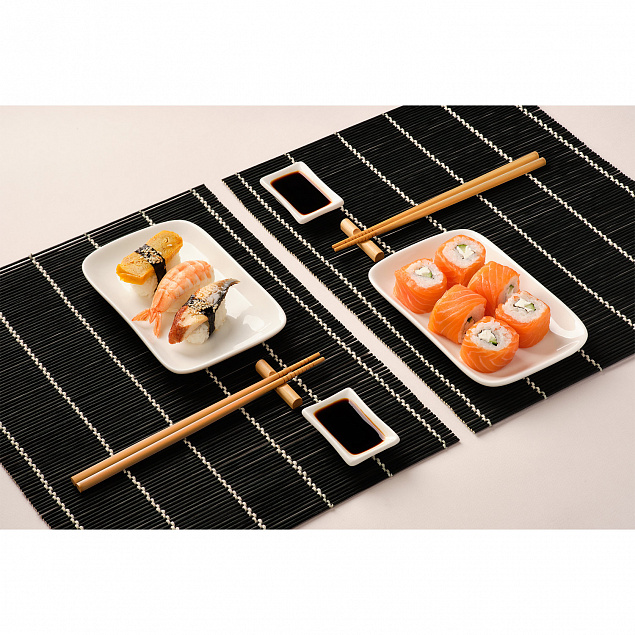 Набор для сервировки суши Tokyo, черный с логотипом в Астрахани заказать по выгодной цене в кибермаркете AvroraStore