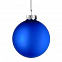 Елочный шар Finery Matt, 10 см, матовый синий с логотипом в Астрахани заказать по выгодной цене в кибермаркете AvroraStore