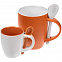 Кофейная кружка Pairy с ложкой, оранжевая с логотипом в Астрахани заказать по выгодной цене в кибермаркете AvroraStore