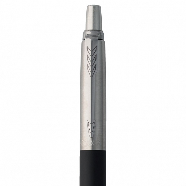 Ручка шариковая Parker Jotter Core K63, черный с серебристым с логотипом в Астрахани заказать по выгодной цене в кибермаркете AvroraStore