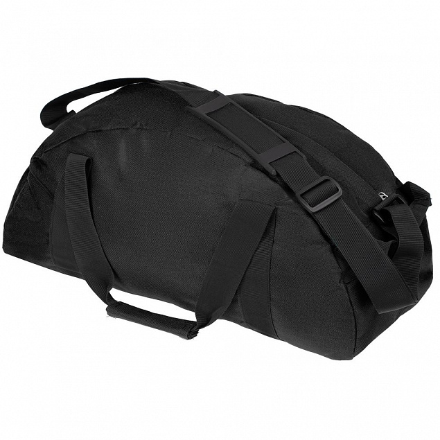 Спортивная сумка Portager, черная с логотипом в Астрахани заказать по выгодной цене в кибермаркете AvroraStore