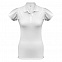 Рубашка поло женская Heavymill белая с логотипом в Астрахани заказать по выгодной цене в кибермаркете AvroraStore