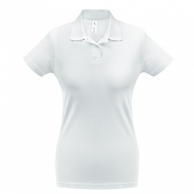 Рубашка поло женская ID.001 белая с логотипом в Астрахани заказать по выгодной цене в кибермаркете AvroraStore