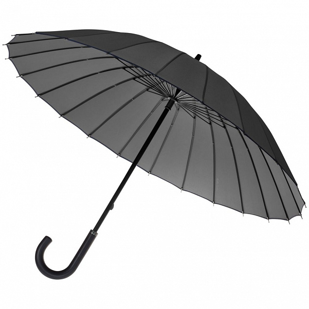 Зонт-трость Ella, серый с логотипом в Астрахани заказать по выгодной цене в кибермаркете AvroraStore