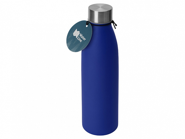 Стальная бутылка Rely, 800 мл, синий матовый с логотипом в Астрахани заказать по выгодной цене в кибермаркете AvroraStore