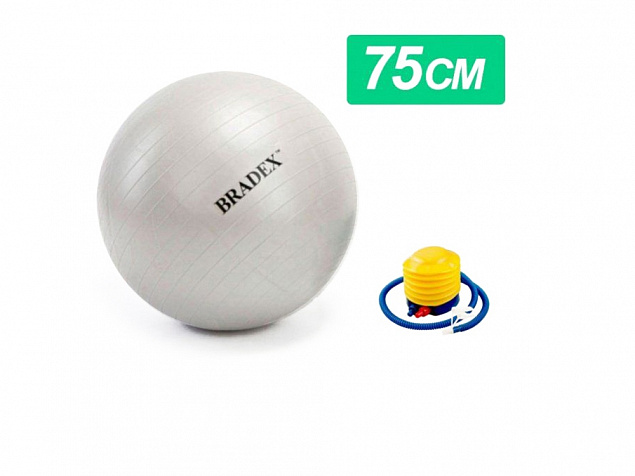 Мяч для фитнеса Fitball 75 с насосом с логотипом в Астрахани заказать по выгодной цене в кибермаркете AvroraStore