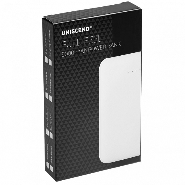 Внешний аккумулятор Uniscend Full Feel 5000 mAh, черный с логотипом в Астрахани заказать по выгодной цене в кибермаркете AvroraStore