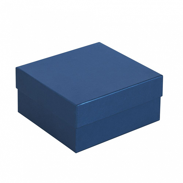 Коробка Satin, малая, синяя с логотипом в Астрахани заказать по выгодной цене в кибермаркете AvroraStore