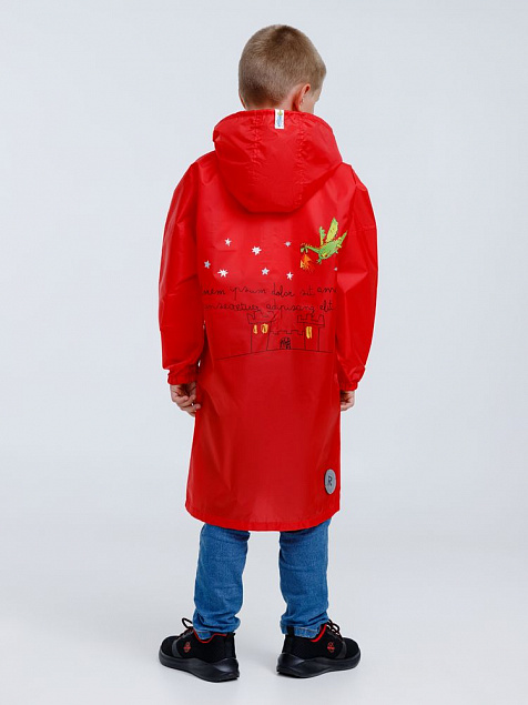 Дождевик детский Rainman Kids, красный с логотипом в Астрахани заказать по выгодной цене в кибермаркете AvroraStore