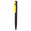 Ручка шариковая "Lip", черный/желтый, покрытие soft touch с логотипом в Астрахани заказать по выгодной цене в кибермаркете AvroraStore