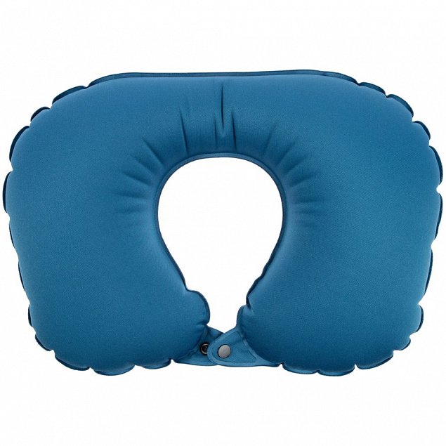 Дорожная подушка Pumpe, синяя с логотипом в Астрахани заказать по выгодной цене в кибермаркете AvroraStore