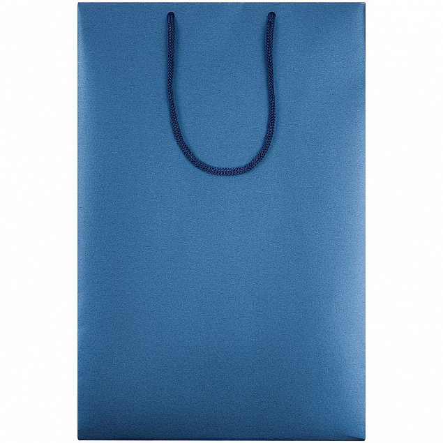 Пакет бумажный «Блеск», средний, синий с логотипом в Астрахани заказать по выгодной цене в кибермаркете AvroraStore