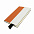 Бизнес-блокнот UNI, A5, бело-оранжевый, мягкая обложка, в линейку, черное ляссе с логотипом в Астрахани заказать по выгодной цене в кибермаркете AvroraStore