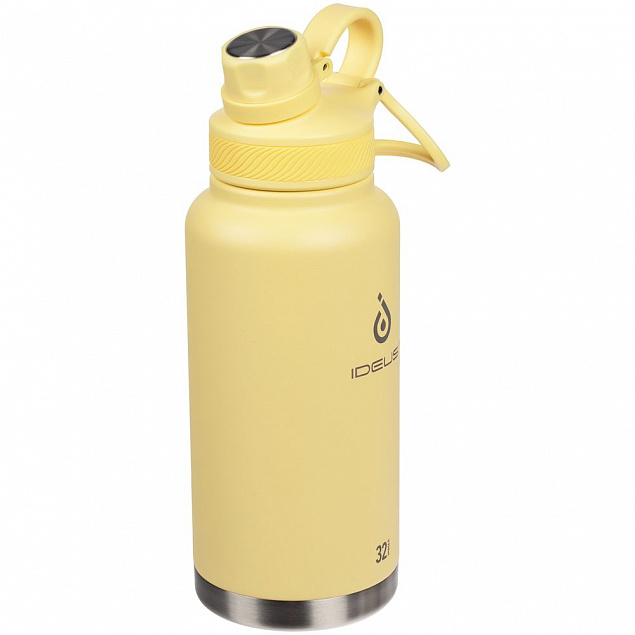 Термобутылка Fujisan XL, желтая с логотипом в Астрахани заказать по выгодной цене в кибермаркете AvroraStore