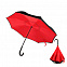 Зонт-трость механический  Chaplin, черно-красный-S с логотипом в Астрахани заказать по выгодной цене в кибермаркете AvroraStore