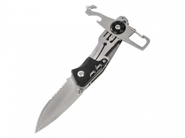Складной нож «Cutter» с карабином с логотипом в Астрахани заказать по выгодной цене в кибермаркете AvroraStore