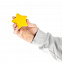 Антистресс «Звезда», желтый с логотипом в Астрахани заказать по выгодной цене в кибермаркете AvroraStore