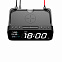 Настольные часы 6в1 с беспроводной зарядкой 10W, Orion, черный цвет с логотипом в Астрахани заказать по выгодной цене в кибермаркете AvroraStore