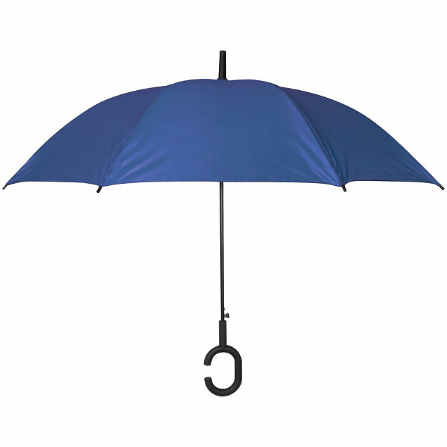 Зонт-трость Charme, синий с логотипом в Астрахани заказать по выгодной цене в кибермаркете AvroraStore