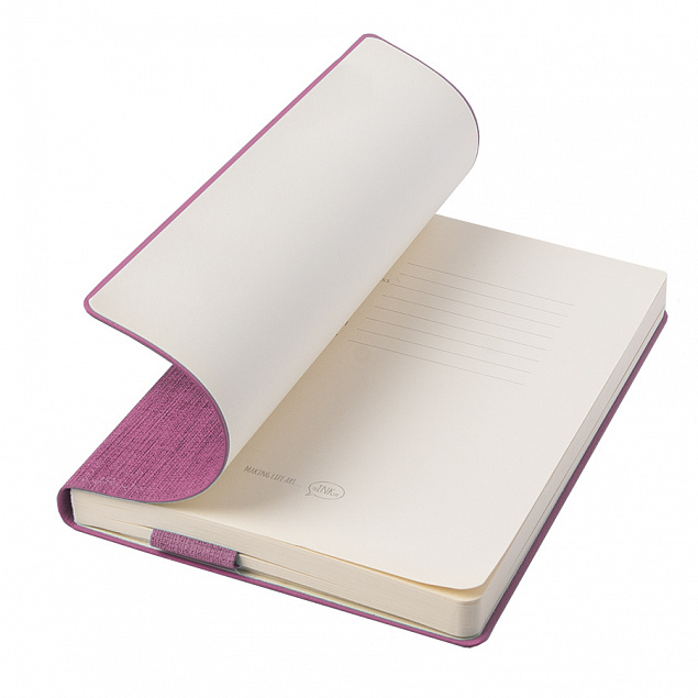 Бизнес-блокнот А5  "Provence", розовый , мягкая обложка, в клетку с логотипом в Астрахани заказать по выгодной цене в кибермаркете AvroraStore