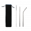 Набор многоразовых трубочек Оnlycofer black (стальной) с логотипом в Астрахани заказать по выгодной цене в кибермаркете AvroraStore