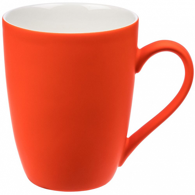 Кружка Good Morning с покрытием софт-тач, оранжевая с логотипом в Астрахани заказать по выгодной цене в кибермаркете AvroraStore
