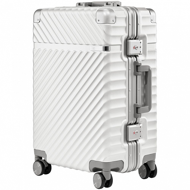 Чемодан Aluminum Frame PC Luggage V1, белый с логотипом в Астрахани заказать по выгодной цене в кибермаркете AvroraStore