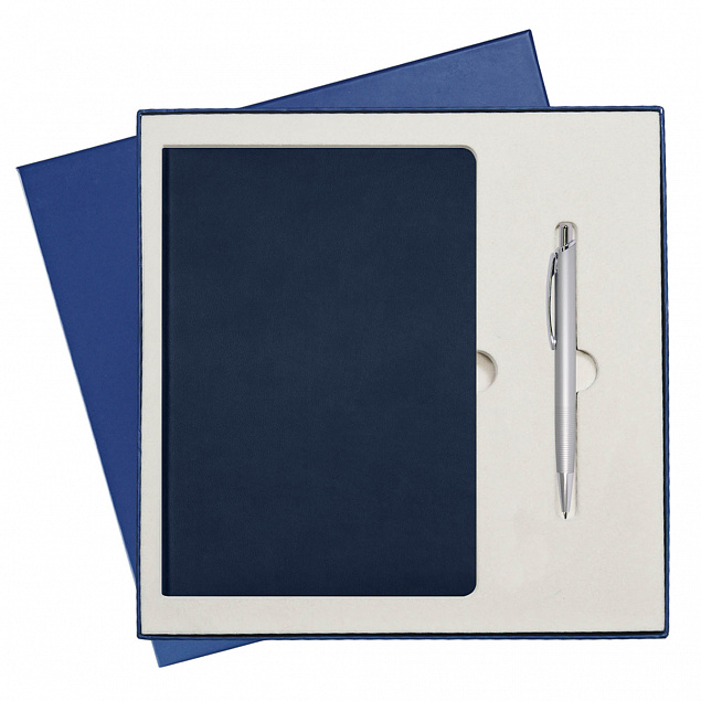 Подарочный набор Portobello/Sky синий-2 (Ежедневник недат А5, Ручка) беж. ложемент с логотипом в Астрахани заказать по выгодной цене в кибермаркете AvroraStore
