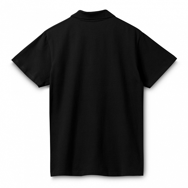 Рубашка поло мужская SPRING 210, черная с логотипом в Астрахани заказать по выгодной цене в кибермаркете AvroraStore