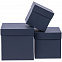 Коробка Cube L, синяя с логотипом в Астрахани заказать по выгодной цене в кибермаркете AvroraStore