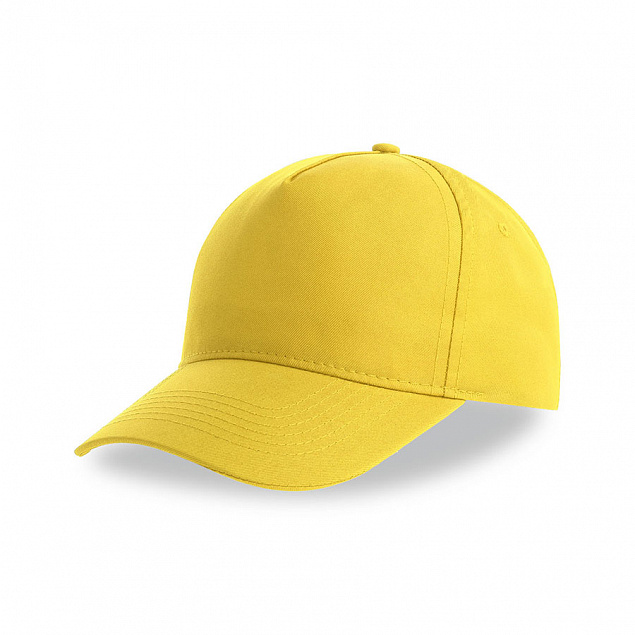 Бейсболка RECY FIVE, желтый, 5 клиньев, 100 % переработанный полиэстер, липучка с логотипом в Астрахани заказать по выгодной цене в кибермаркете AvroraStore