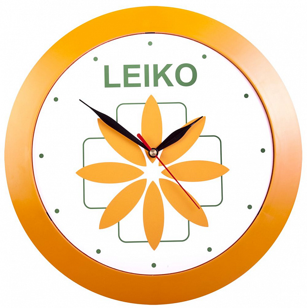 Часы настенные Vivid Large, оранжевые с логотипом в Астрахани заказать по выгодной цене в кибермаркете AvroraStore