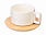 Чайная пара с бамбуковым блюдцем «Sheffield» с логотипом в Астрахани заказать по выгодной цене в кибермаркете AvroraStore