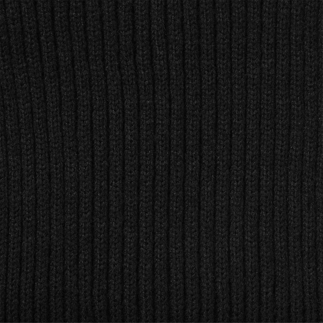 Шарф Forges вязаный, черный с логотипом в Астрахани заказать по выгодной цене в кибермаркете AvroraStore