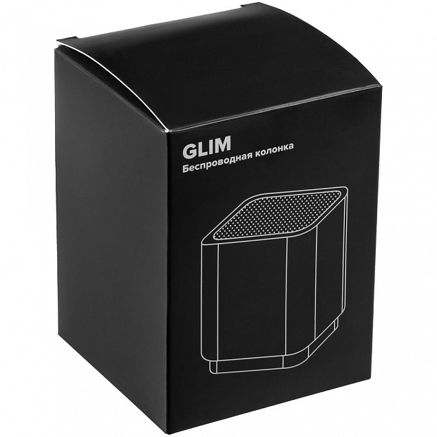 Беспроводная колонка с подсветкой логотипа Glim, черная с логотипом в Астрахани заказать по выгодной цене в кибермаркете AvroraStore