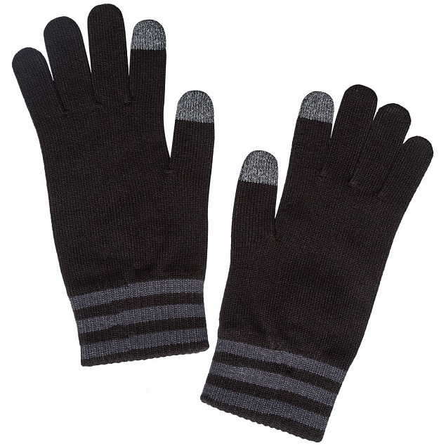 Перчатки Tiro, черные с серым с логотипом в Астрахани заказать по выгодной цене в кибермаркете AvroraStore