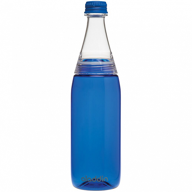 Бутылка для воды Fresco, голубая с логотипом в Астрахани заказать по выгодной цене в кибермаркете AvroraStore