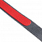 Лента для бейджа с ретрактором Devon, серая с красным с логотипом в Астрахани заказать по выгодной цене в кибермаркете AvroraStore