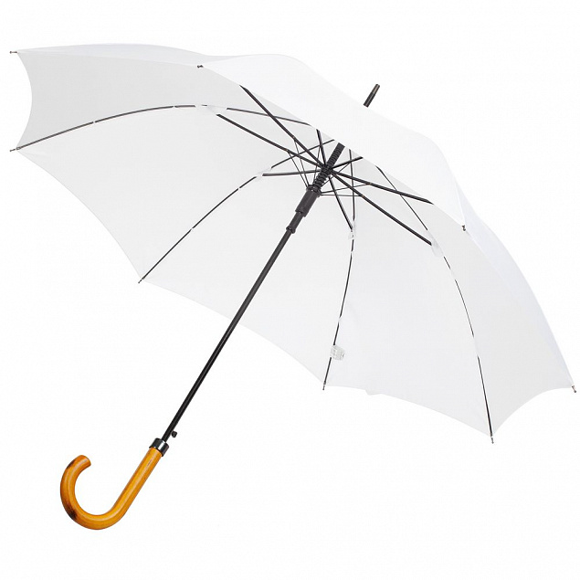Зонт-трость LockWood ver.2, белый с логотипом в Астрахани заказать по выгодной цене в кибермаркете AvroraStore