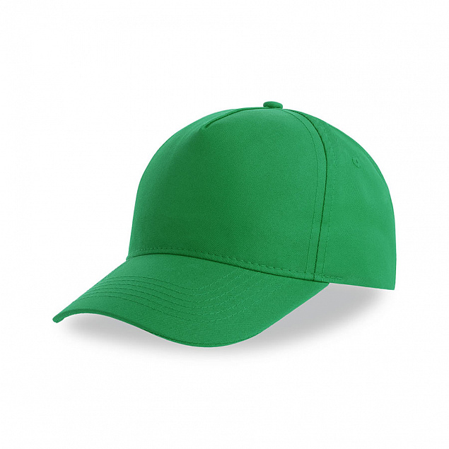 Бейсболка RECY FIVE, зеленый, 5 клиньев, 100 % переработанный полиэстер, липучка с логотипом в Астрахани заказать по выгодной цене в кибермаркете AvroraStore